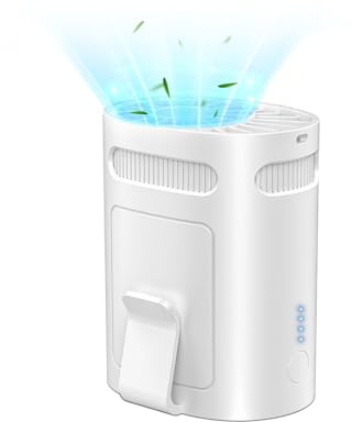 Clip On Fan for Shirt Belt Pants-Portable Waist Fan,Tiny Personal Fans Rechargeable Battery Powered Air Conditioner,White Powerful Soundless Body Fans Under Clothes for Outdoor Camping Walking Travel