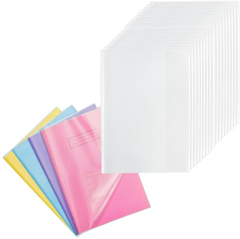 EXERZ Heftumschlag Klar, wasserabweisend, zum Hineinschlüpfen, Schutzhülle für Notebook, Buchhülle, PP (A4 x 20, A4)