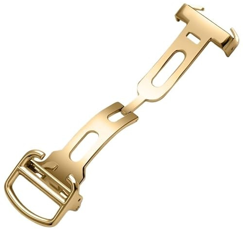 hoosouk Massive Edelstahl-Uhrenschnalle Für Cartier Ballon Bleu Und Tank Uhrenketten Zubehör(Gold,14mm)