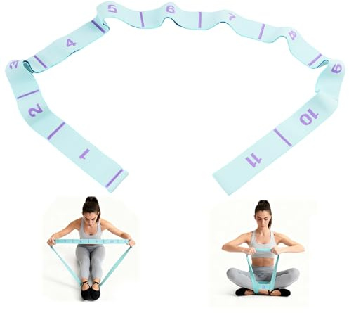 Fascia Di Resistenza Segmentata Per Yoga, Pilates E Danza, Cintura Elastico Per Riabilitazione, Stretching 125 Cm Con 11 Anelli, Fascia Elastica Fitness Per Allenamento Completo Del Corpo