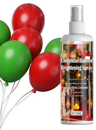 Ballonglanz-Spray, langanhaltender aufhellender Glanz, Weihnachtsdekorationen, Hochglanz Spray für Latex- und Folienballons, ideal für Feiertagsfeiern, Hochzeiten, Geburtstage, Feiern, Innen- und