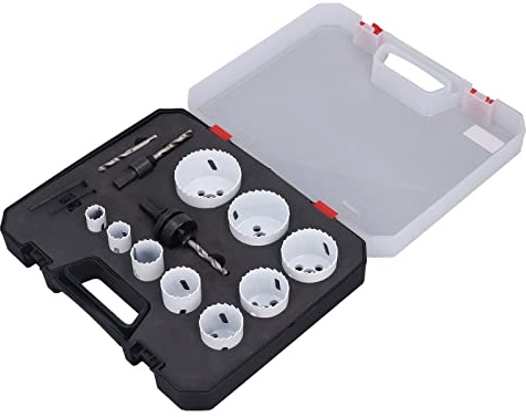 Juego de brocas para sierra perforadora, 15 piezas de acero de alta velocidad, kit de brocas helicoidales de corte rápido para metal, madera, plástico, paneles de yeso, aluminio,
