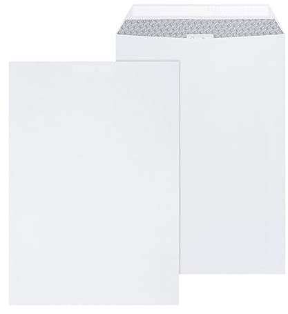 ÖKI Tasche B4, 10 Stück, Briefumschlag mit Haftstreifen, 250x353mm, 120g, weiß