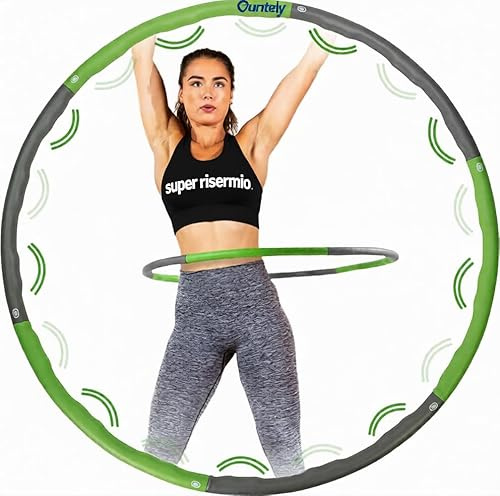 Super Sparsamer Hula Hoop – Gymnastikreifen für Bauchmuskeln – Grün – 1,8 kg, Unisex – Erwachsene, grün, 1,8 kg
