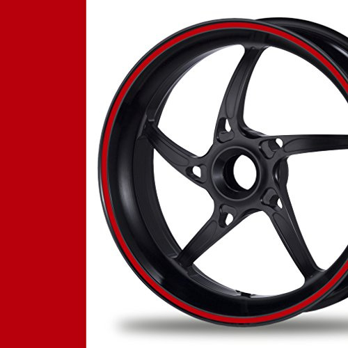 NEW! Felgenrandaufkleber Classic Style Auto Motorrad Felgenaufkleber (12mm, rot)