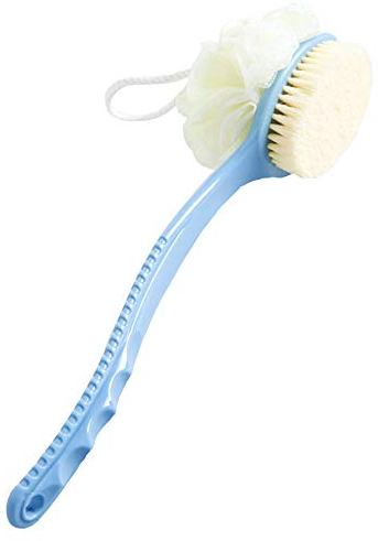 Brosse de Bain, Corps Brosse Dos Douche,Brosse Eponge de Bain Brosse de Massage Manche Longue Gommage Exfoliant Lating pour Hommes Femmes Homes Bleu