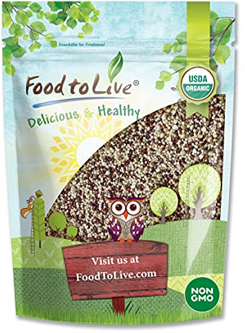 Food to Live Organic Super Grains Blend, 12 Ounces — A Mix of Millet, Buckwheat, Red and White Quinoa. Non-GMO, Non-Irradiated, Vegan Superfood, Bulk