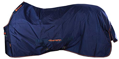 Bucas Therapy Turnout Decke 150g Navy/Orange