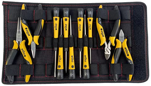 11-teiliges Präzisions-Schraubendreher- und Zangen-Set in Tasche