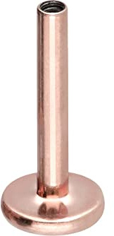 PIERCINGLINE Titan Labret Stecker OHNE AUFSATZ mit Innengewinde 0,9 mm Piercing Ohr Lippe Nase Farb & Größenauswahl