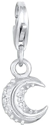 Nenalina Charm Anhänger Halbmond 925 Sterling Silber – Clasp Charm Damen – Handgefertigt, stilvoll & elegant