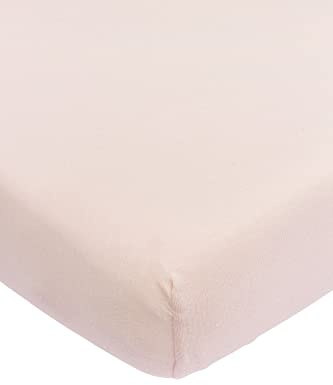 Meyco Spannbettlaken Kinderbett 70x140/150cm Jersey Spannlaken Soft Pink | 100 % Baumwolle - Oeko Tex zertifiziert - Spannbetttuch - Rundum-Gummizug - atmungsaktiv & hautfreundlich