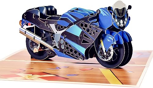 3D Geburtstagskarte,Pop up Motorräder Grußkarte mit Umschlag zur Verwendung als Ermutigungskarten,Abschlusskarten,Trostkarten,Dankeskarten