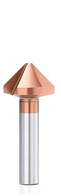 1 STÜCK Fasenschneider 4,5-50 mm 3 Flöten 90 Grad TiCN-beschichteter HSS-Bohrer Holz Metall Lochschneider Senker Bohrer Bohren (Color : 50mm)