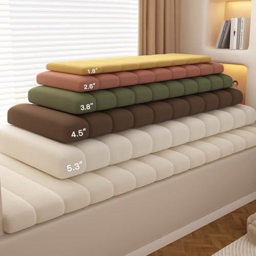 YWAMZDZ Coussins de siège de fenêtre personnalisés pour intérieur, coussin circulaire en polaire pour baie vitrée, imperméable, anti-chat et anti-rayures pour meubles d'intérieur, coussins de banc