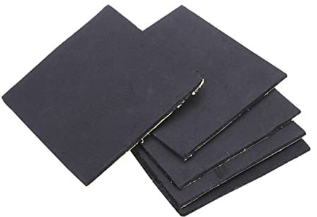 OKUMEYR 5 Stück Eva-pads Für Waschmaschine Schalldicht Hitzebeständig 150 X 150 X 5 Mm Schwarz Mit Selbstklebender Rückseite