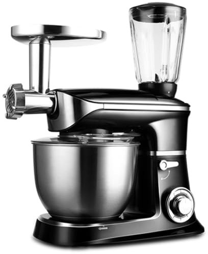 Impastatrice planetaria, impastatrice elettrica multifunzione da cucina da 6,5 l, robot da cucina per uso domestico da 1300 W con 6 velocità, macchina da chef per tritacarne, spremiagrumi, impast