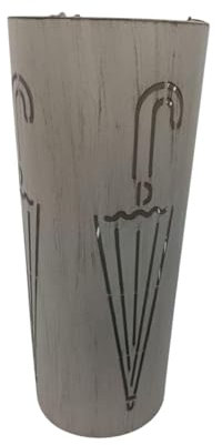 Elegant and Durable 49CM Cream Metal Umbrella Stand - Sleek and Functional Umbrella Holder for Home, Office, and Entryway with a Storage Solution for Stylish Home Décor (1, Umbrella with Design)