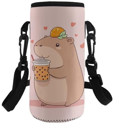 COEQINE Water Bottle Kids Girls With Adjustable Strap Insulated Water Bottle Carrier Holder Bag For School Stainless Steel/Glass/Plastic Bottles Fit Bicycle