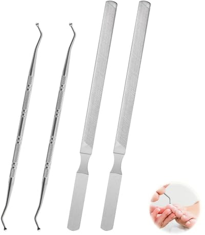 4 Pcs Tagliaunghie Set Professionale, Kit Pedicure Set Correttore Per Unghie Incarnite Tronchesino Unghie Piedi Solleva Unghie Incarnite Lima Per Unghie Kit Lime E Sollevatore Per Unghie