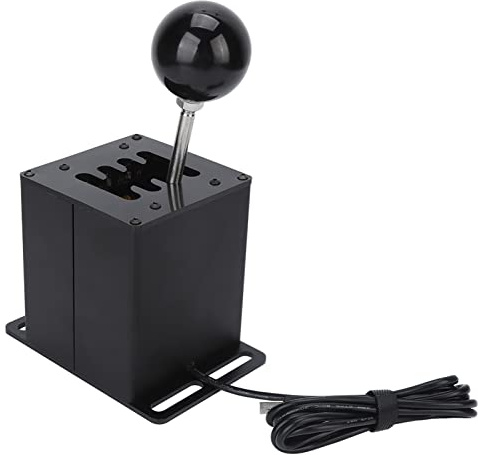 Cryfokt USB H Gear Shifter Anodiserad Pläterad Simulator Shifter för Racingspel, Kompatibel med Kompakt Struktur för ATS ETS Dust WRC Sim Racing Game
