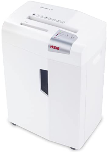 HSM shredstar X13 Aktenvernichter I Partikelschnitt 4x37mm I Sicherheitsstufe P-4 I Leiser Home Office Schredder für Papier, CDs, DVDs, Kreditkarten I 23l Auffangbehälter I Papierschredder 13 Blatt