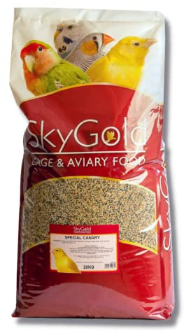 SkyGold Special Canary Food 20kg - Seed Mix for Canaries & Finches, Balanced & Healthy Cage & Aviary Bird Food