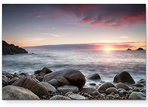 Leinwandbilder | Bilder Leinwand 120x80cm Sonnenuntergang im Meer