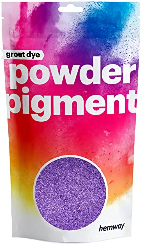 Hemway Grout Powder Pigment Metallic Purple Violet 50g, Coloured Dye | for Grout, Cement, Concrete, Mortar, Plaster, High Colour Saturation