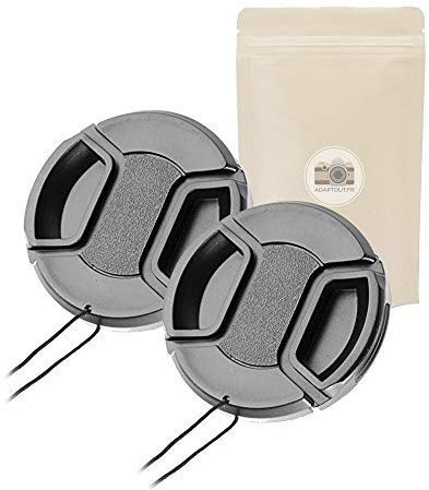 X2 49mm Kappe Quality Linse Cache mit Frontverschluss Clip für Durchmesser Objektiv 49 mm Kompatible Kamera Alle Marken - Lot von Zwei