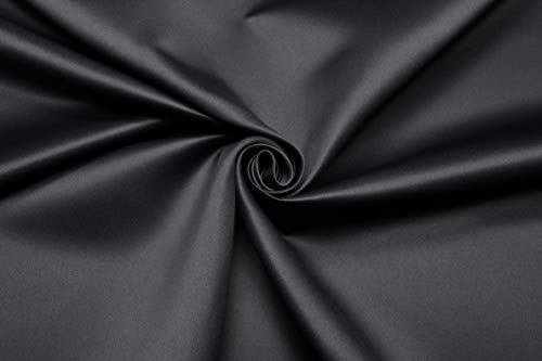 Verdunkelungsstoff Meterware Vorhangstoff 150cm Thermostoff Gardinenstoff Dekostoff Kälteschutz wärmeisolierend Thermogardine Vorhang Gardine Lichtundurchlässig Blickdicht Sonnenschutz nähen schwarz