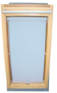 Rollo für VELUX Dachfenster Sichtschutzrollo für TYP GGL/GPL/GHL/GGU/GPU - C04 - Farbe hellblau - mit Haltekrallen