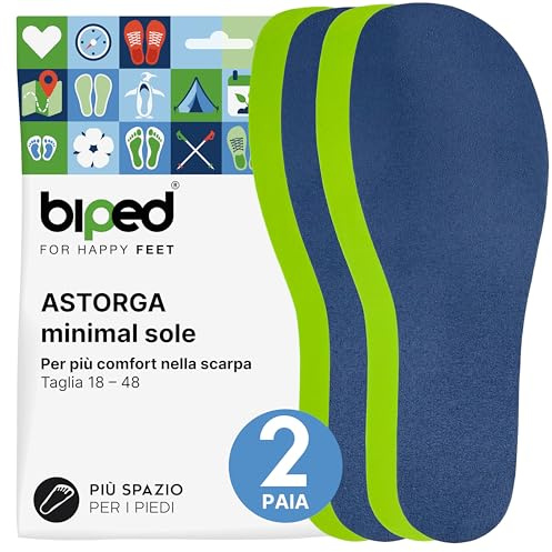 biped minimal sole ASTORGA - 2 pares de plantillas para zapatos minimalistas y descalzos - Plantillas de terciopelo suave y premium - Plantillas descalzas para adultos y niños(38)