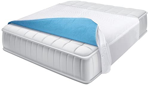 Sensalou Inkontinenz Bett Unterlage mit Flügeln 85x90 cm - wasserdichte Matratzen Auflage waschbar