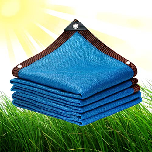 YSUEFIJO Telone Ombreggiante per Esterno 7x8m Blu Rete Ombreggiante Giardino, Tenda a Vela Rettangolare con Occhielli 90% Tasso di Ombreggiatura Traspirante per Copertura Vegetale Pollaio Piante