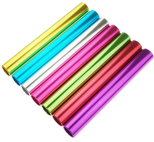 Miokun 7 Pieces Aluminum Relay Batons Track Batons Field Race Batons for Outdoor Field Race Tools (7 Colors)