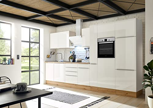 respekta Marleen Premium - Bloque de Cocina (370 cm), Color Blanco