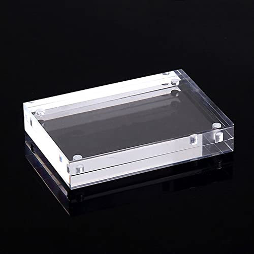 Cadre photo magnétique en acrylique transparent effet verre 6 x 9 cm