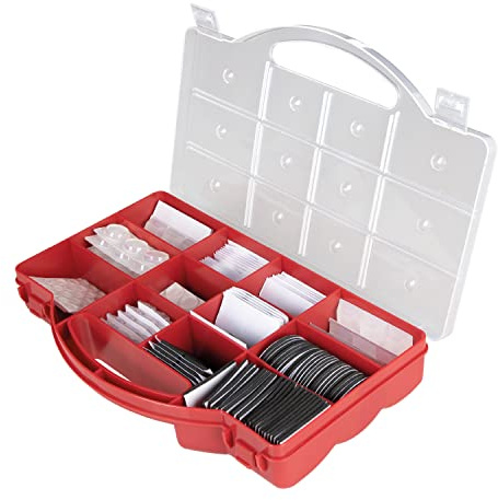 HELPMATE – Rutschstopper‑ & Gummipuffer‑Box 330‑teilig | Selbstklebende Puffer für Möbel & Haushaltsgeräte – rutschhemmend & schalldämpfend – schwarz/weiß/transparent