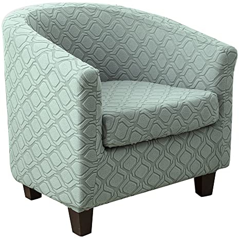 Meigeh Sesselbezug Chesterfield Stuhl Bezüge Wannenstuhl Bezüge 2-teilige Clubstuhl Bezüge für Clubsessel Sesselüberwurf Tullsta Stuhl Bezüge 1-Sitzer Matcha Grün