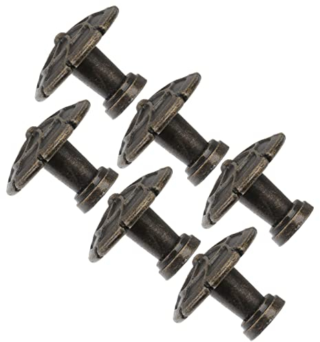 DOITOOL 6stücke Schranktürgriff Aus Kupfer Mit Prägemuster Massiv Verdickt Für Schränke Und Möbel Antikes Design Robust Und Langlebig