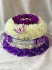 Silky Bouquets Birthday Cake Artificial Flower Memorial Tribute Funeral Anniversary Silk Wreath