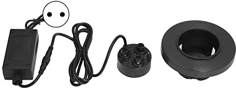 Psytfei Generador De Niebla, Generador De Niebla De 3 Cabezales con Luz Colorida para Humidificar Estanque, Pecera con Rocalla(EU_110-240V)