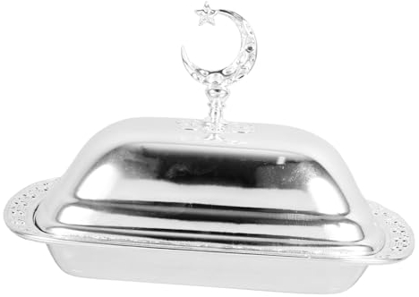 Cabilock Plato De Con Tapa Mantequera Francesa Vintage Organizador De Para Refrigerador