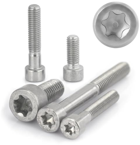 5 Stück Zylinderschrauben mit Innensechsrund M8x45 Edelstahl A2 TX (TX) Zylinderkopfschrauben ISO 14579 WIBTEC®