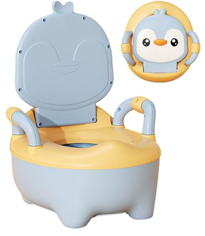Kids Potty Chair - Non-Slip Penguin Kids Potty | Portable Child Commode, Urinal Trainer for Outdoor Playing, Daycare, Preschool