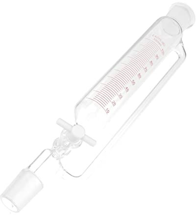 MAGICLULU Imbuto Separatore Cilindrico in Vetro Dispositivo Distillatore Per Liquidi Di Densità Variabile Imbuto Separatore Sperimentale Durevole Base Rotonda Stabile