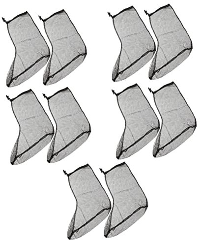 BESTonZON 5 Paires Couvre-pieds de moustiques enfants couvre-pieds antidérapant couvre-pieds de protection pour la pêche couvre-chaussures d'extérieur Engrener Noir