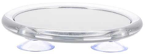 DECOMELODY Espejo De Maquillaje con Ventosa Aumento Redondo para Baño Compacto y Ligero para Cuidado Facial Diario