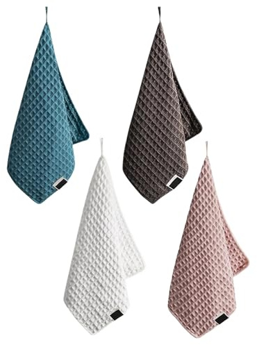 FUGLUS 4 panni in microfibra, strofinacci lavabili, con lato abrasivo in mesh, riutilizzabili e sicuri per alimenti, senza plastica,30 cm x 30 cm